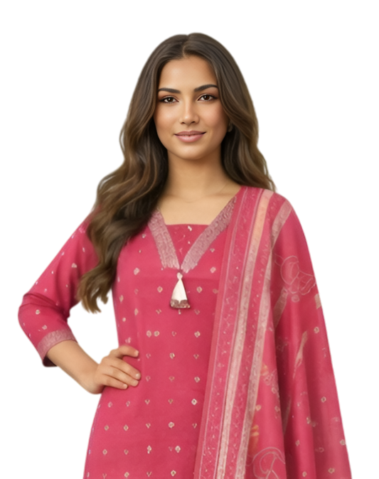 Green Floral Printed Straight Kurta Pant Set with Dupatta for Women